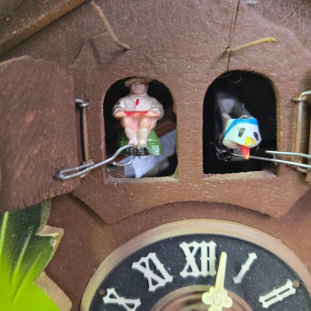 VINTAGE CUCKOO CLOCK MUSICAL  E. SCHMECKENBECHER W. GERMANY For Repair